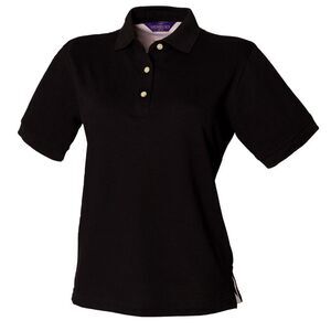 Henbury Womens/Ladies Classic Polo Shirt / Black